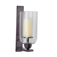 Black Aluminum Modern Wall Sconce, 6" x 8" x 16"
