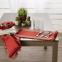DII® Red Chipotle Stripe Fringed Cloth Dinner Napkins, 6ct.