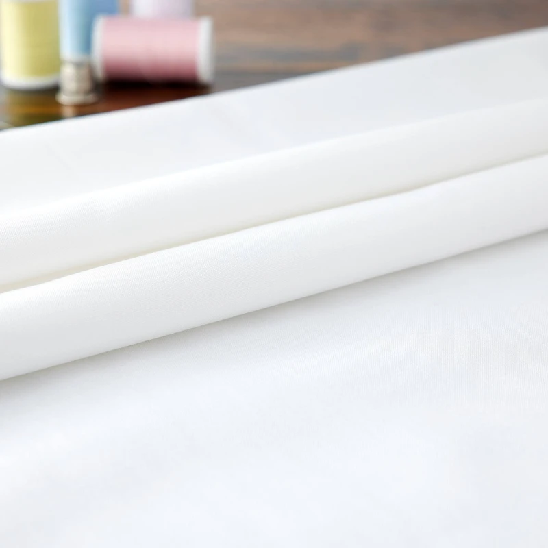 Springs Creative White Solid Cotton Fabric