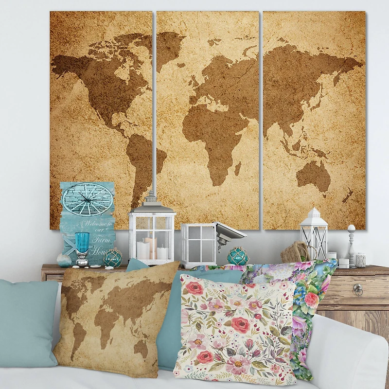 Designart - Ancient Map of The World V