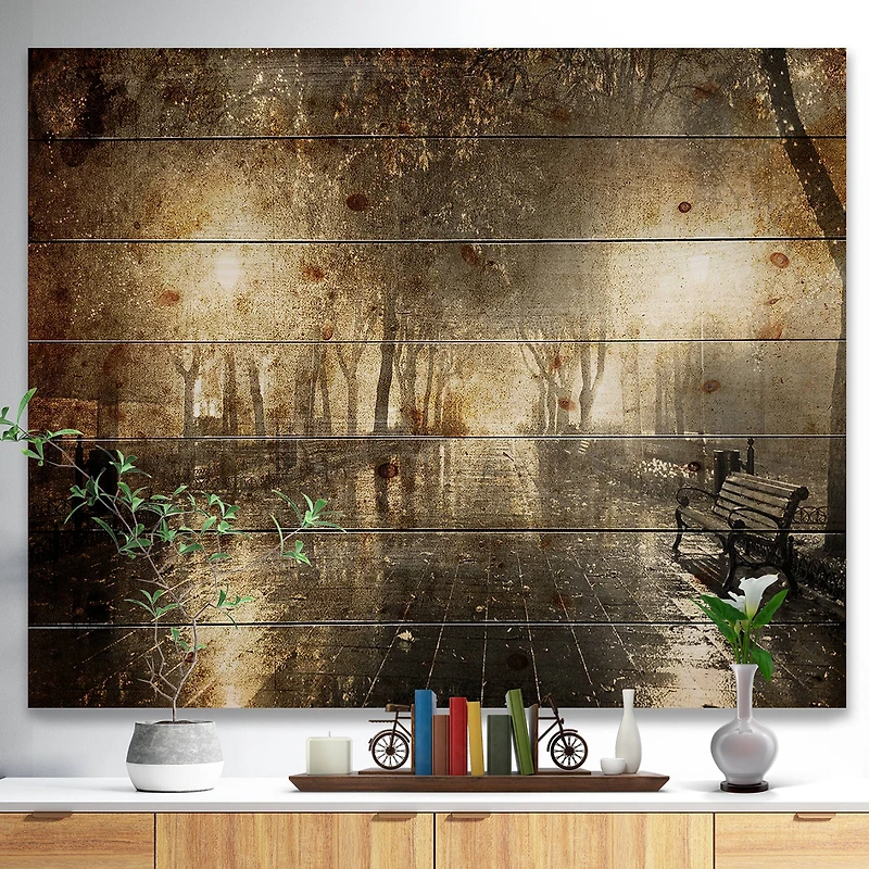 Designart - Night Alley with Lights