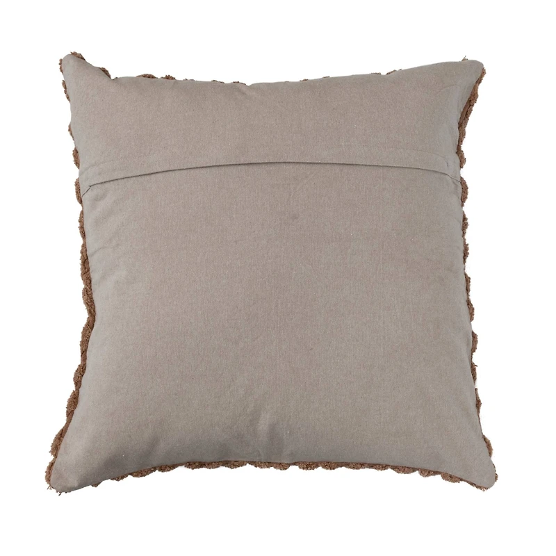 Hello Honey® Brown Tufted Diamond Pattern Cotton Throw Pillow
