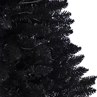 4ft. Black Artificial Halloween Tree in Urn, Orange LED Lights