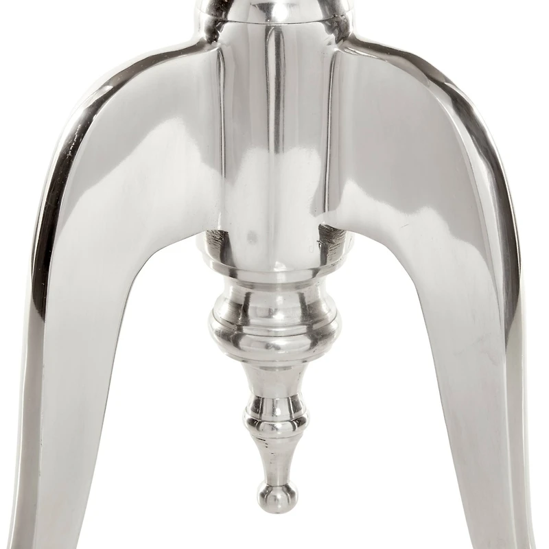 22'' Silver Aluminum Traditional Accent Table