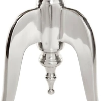 22'' Silver Aluminum Traditional Accent Table