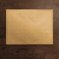Yellow Medallion Pattern 18" x 14" Cotton Twill Placemat