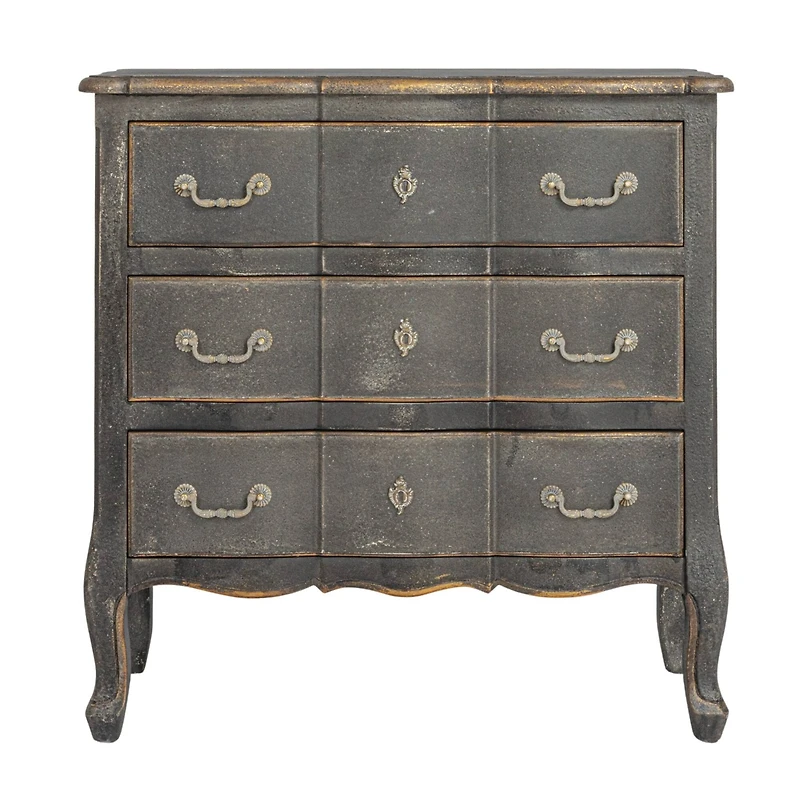 Hello Honey® Distressed Black Wood Dresser Cabinet