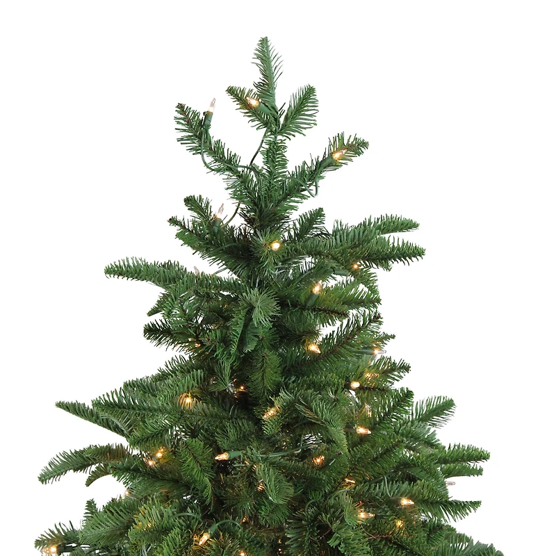 4.5ft. Pre-Lit Sierra Norway Spruce Artificial Christmas Tree in Planter, Clear Lights