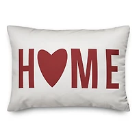 Home Heart Red Throw Pillow