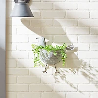 DII® 12.5" Bird Galvanized Wall Planter