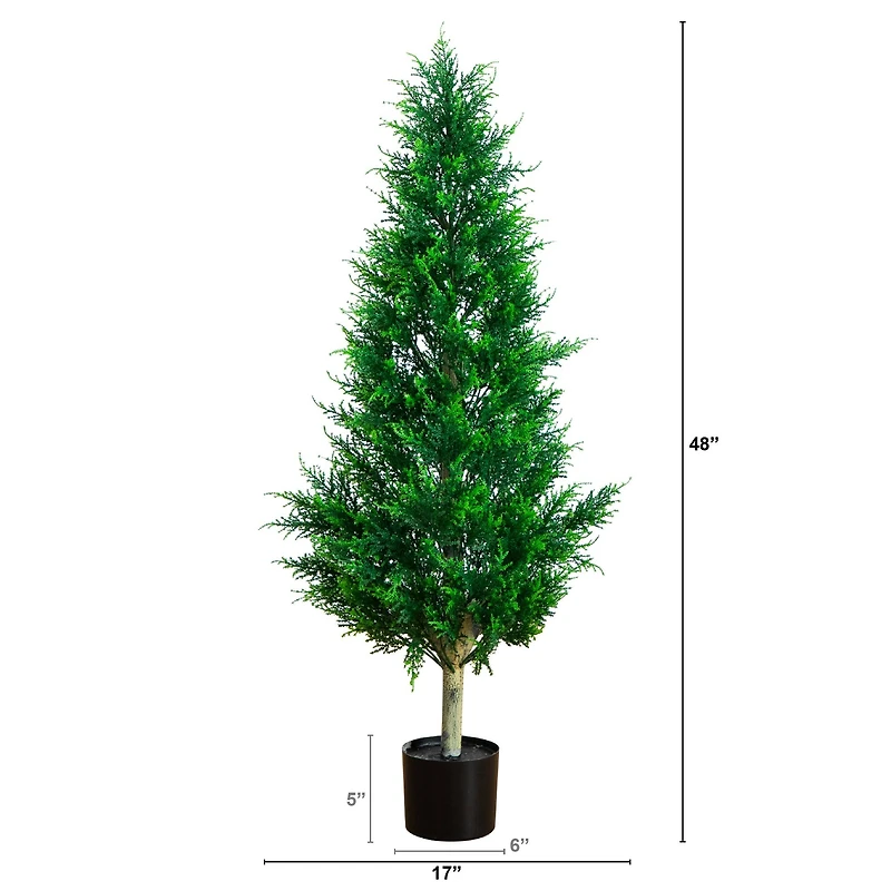 4ft. UV Resistant Artificial Cypress Tower Tree (Indoor/Outdoor)