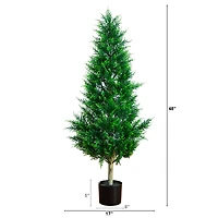 4ft. UV Resistant Artificial Cypress Tower Tree (Indoor/Outdoor)