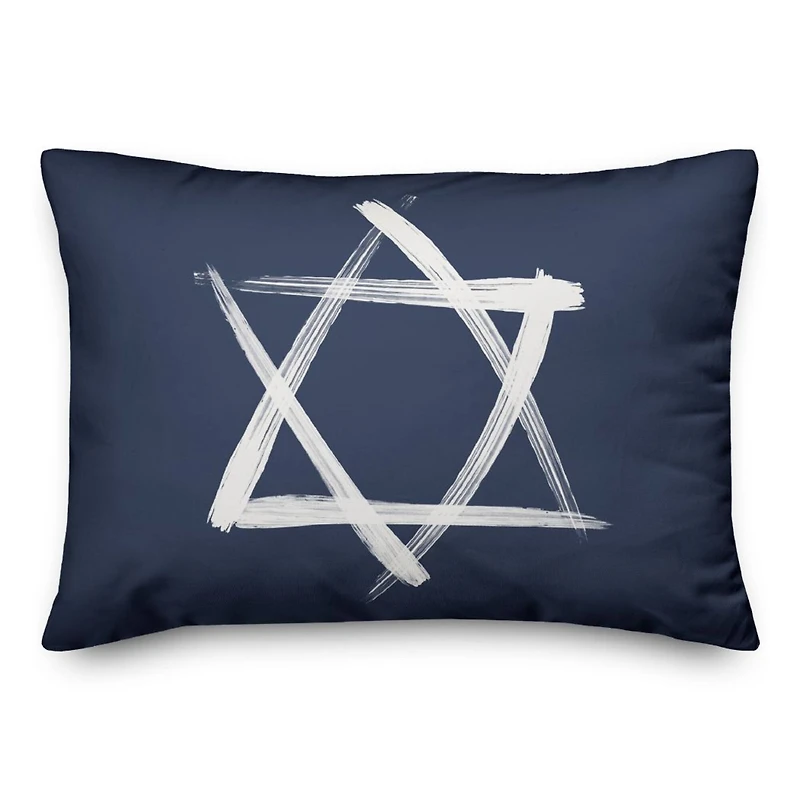 Brush Stroke Star of David 14x20 Spun Poly Pillow