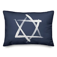 Brush Stroke Star of David 14x20 Spun Poly Pillow