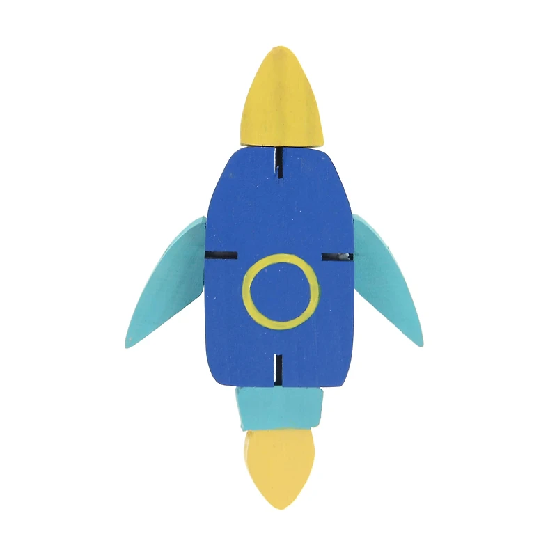 3D Rocket Wood Figure by Creatology™