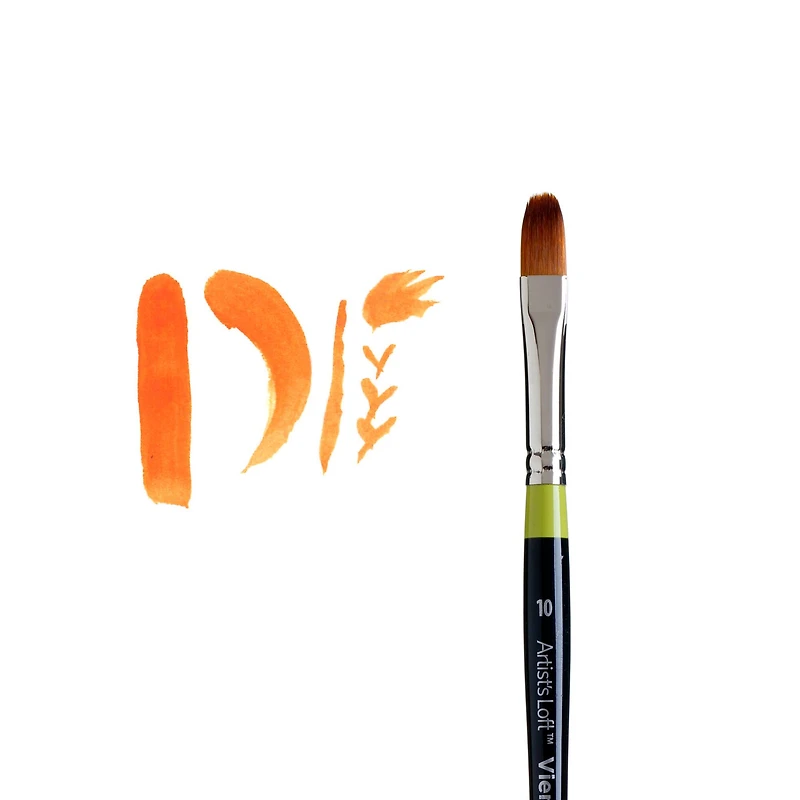 Golden Taklon Short Handle Filbert Brush by Artist's Loft™ Vienna