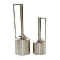 Silver Metal Glam Vase Set