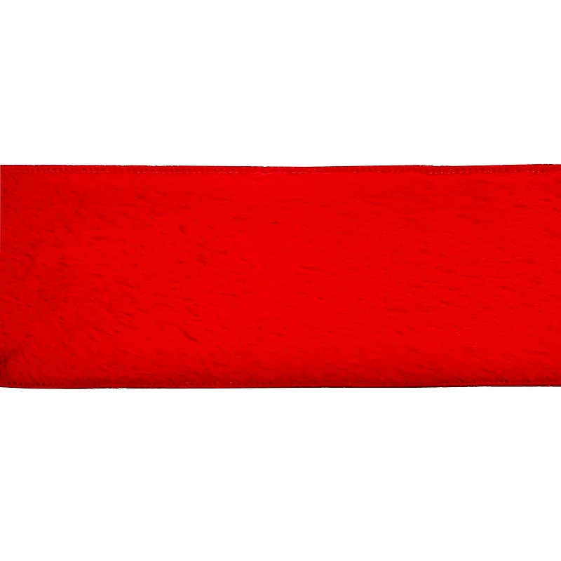 3.5" x 15ft. Wired Faux Fur Ribbon by Celebrate It