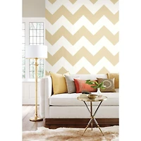 RoomMates Gold Large Chevron Peel & Stick Wallpaper