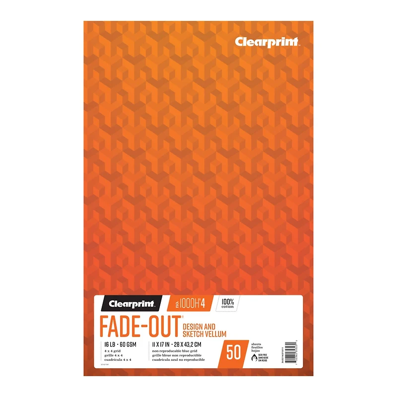 Clearprint™ Design Vellum Pad, 4 x 4 Grid