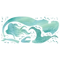 RoomMates Glitter Mermaid Peel & Stick Giant Wall Decals