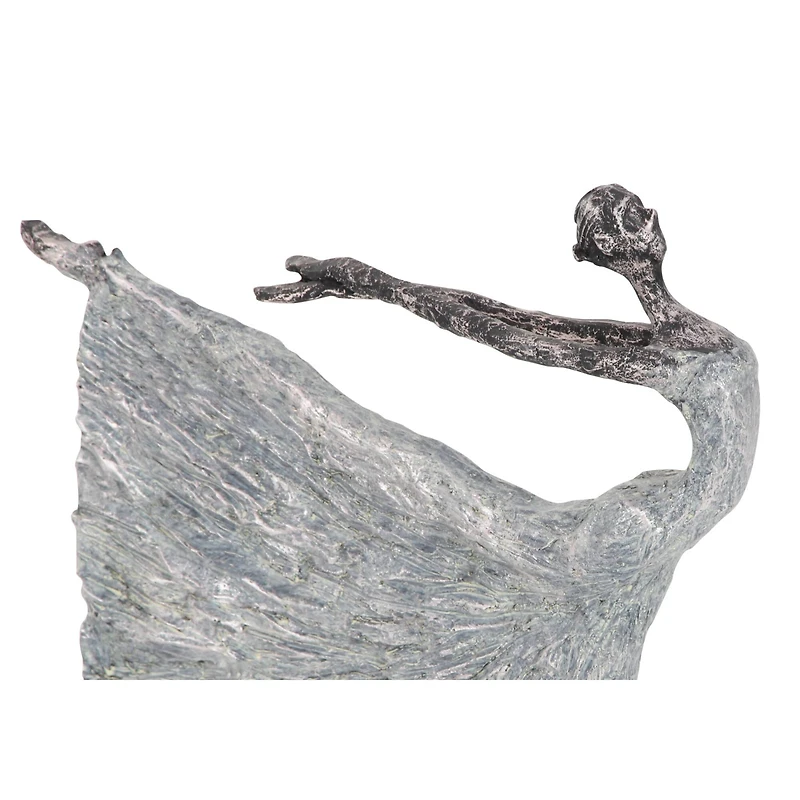 16" Gray Traditional Ballerina Sculpture