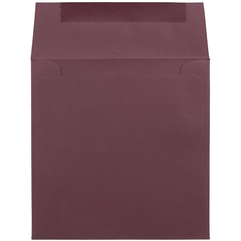 JAM PAPER 6 x 6 Premium Square Invitation Envelopes, Burgundy, 25/Pack