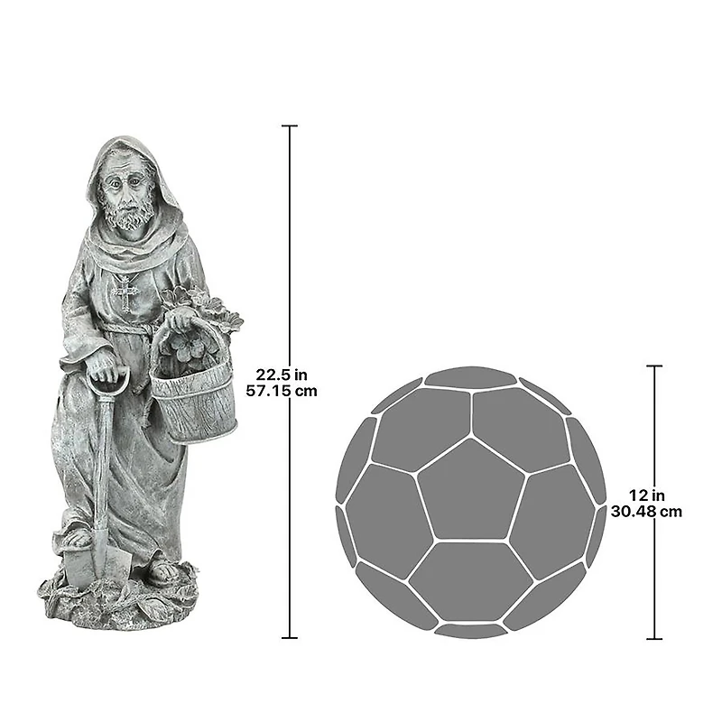 Design Toscano® 24.5" Large St. Fiacre, the Gardener's Patron Saint Statue