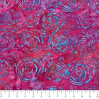 Feldman Premium Indonesian Batik Raspberry Turquoise Cotton Fabric