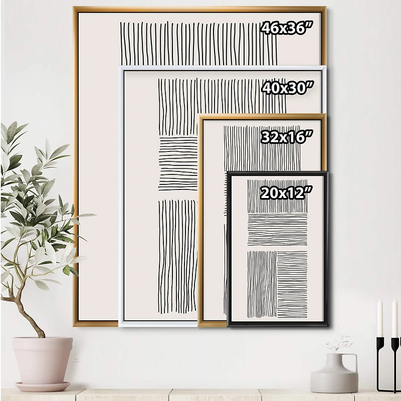 Designart - Minimal Geometric Lines And Squares IV