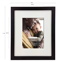 Expressions™ 5" x 7" Dark Oak Cross Grain Frame with Mat by Studio Décor®