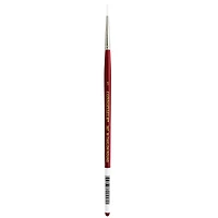 Connoisseur® White Taklon All Media Short Handle Round Brush