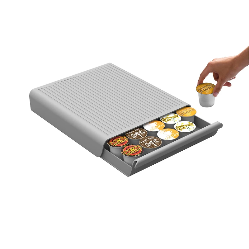 Mind Reader Gray Single Serve Coffee Station & Pod Capsule Storage