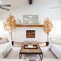 8ft. Potted Artificial Autumn Eucalyptus Tree