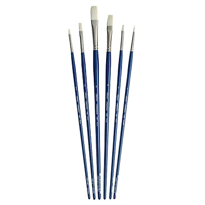 Silver Brush Limited Bristlon Flat Brushes, Set of 6