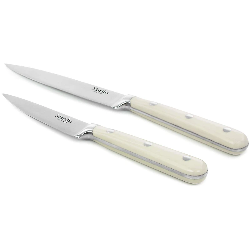Martha Stewart Cream Stainless Steel 2 Piece Cutlery Set
