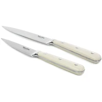 Martha Stewart Cream Stainless Steel 2 Piece Cutlery Set