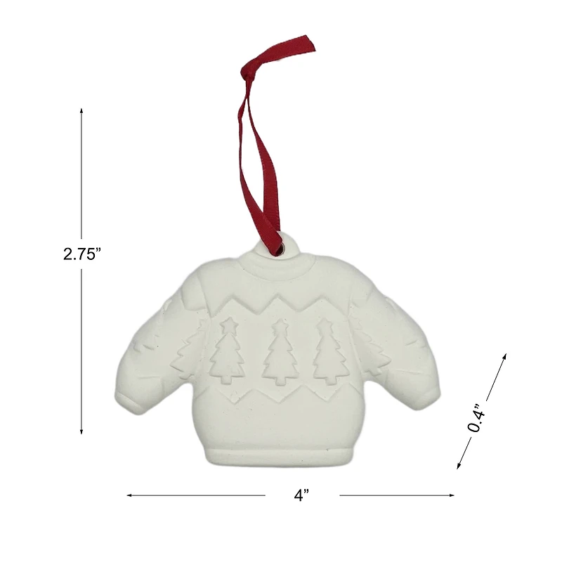 4" DIY Ceramic Sweater Ornament by Make Market®