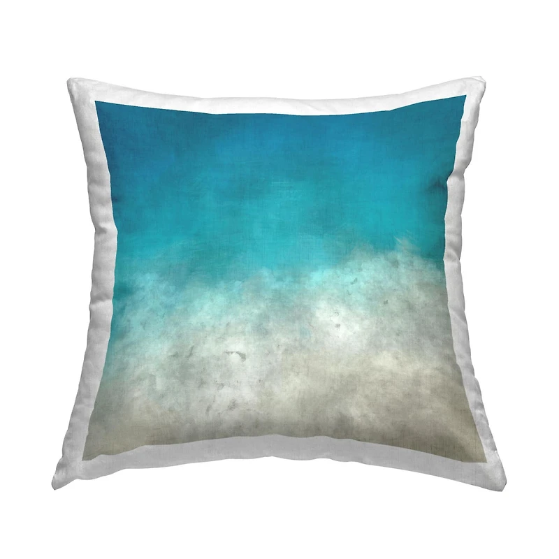 Stupell Industries Aerial Beach Coast Shoreline View Throw Pillow, 18" x 18"
