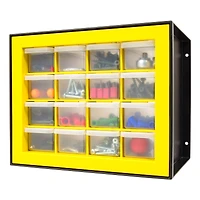 IRIS Black and Yellow 16-Drawer Parts Cabinet