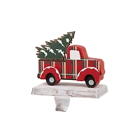 Glitzhome® 6" Red Truck & Tree Stocking Holder