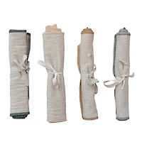 Hello Honey® Cotton Double Layer Burp Cloths with Embroidered Edge, 4ct.