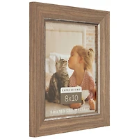 Expressions™ 8" x 10" Faux Wood with Silver Inner Frame by Studio Décor®