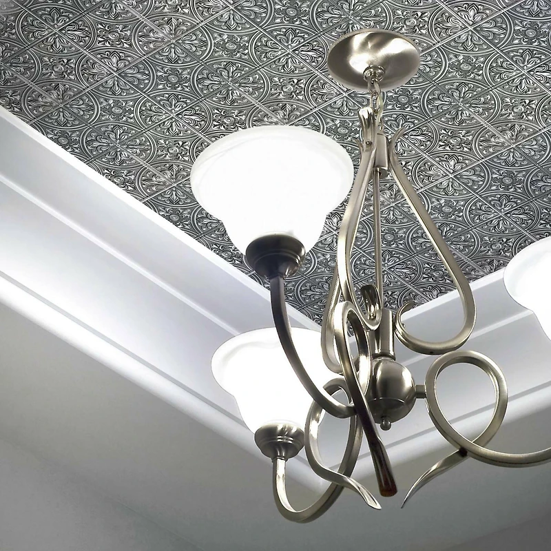 RoomMates Silver Tin Peel & Stick Tile Backsplash StickTiles®