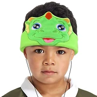 Contixo H1 Adjustable Fleece Headband Headphones, Dinosaur