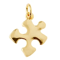 12 Pack: Charmalong™ 14K Gold Plated Puzzle Charm by Bead Landing™
