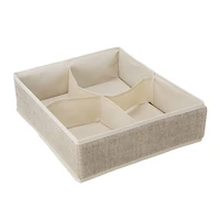 Simplify Cream -Compartment Drawer Organizer