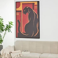 Red & Orange Leopard Framed Wall Art