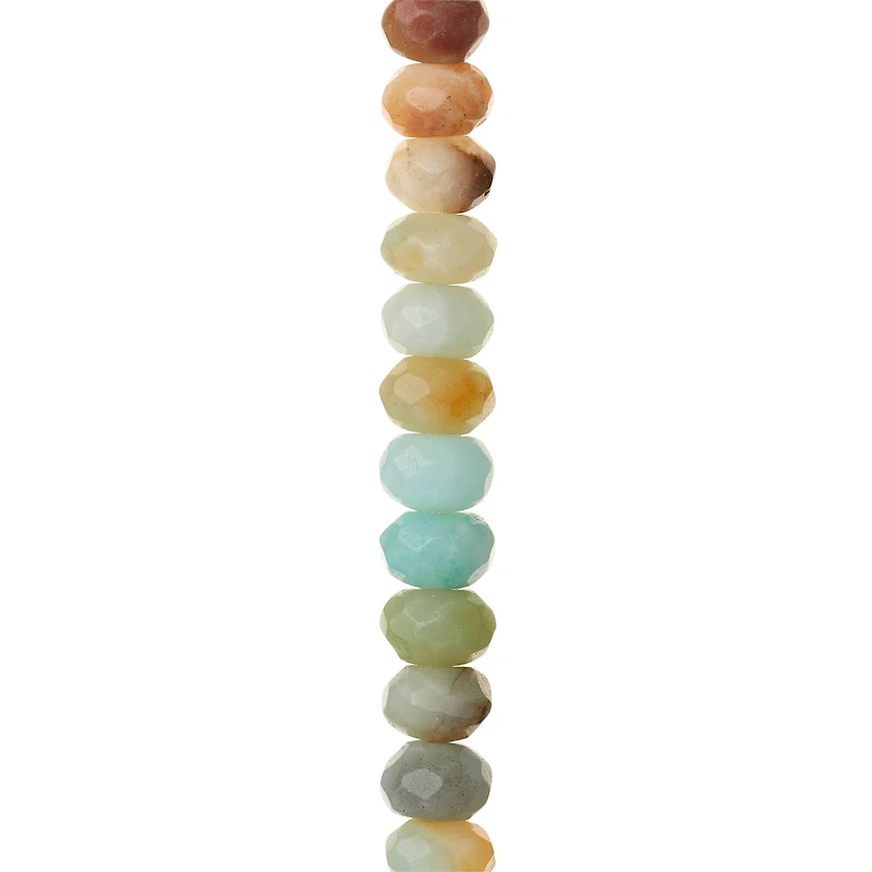 12 Pack: Amazonite Rondelle Beads, 8mm by Bead Landing™