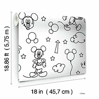 RoomMates Disney Mickey Mouse Line Art Peel & Stick Wallpaper